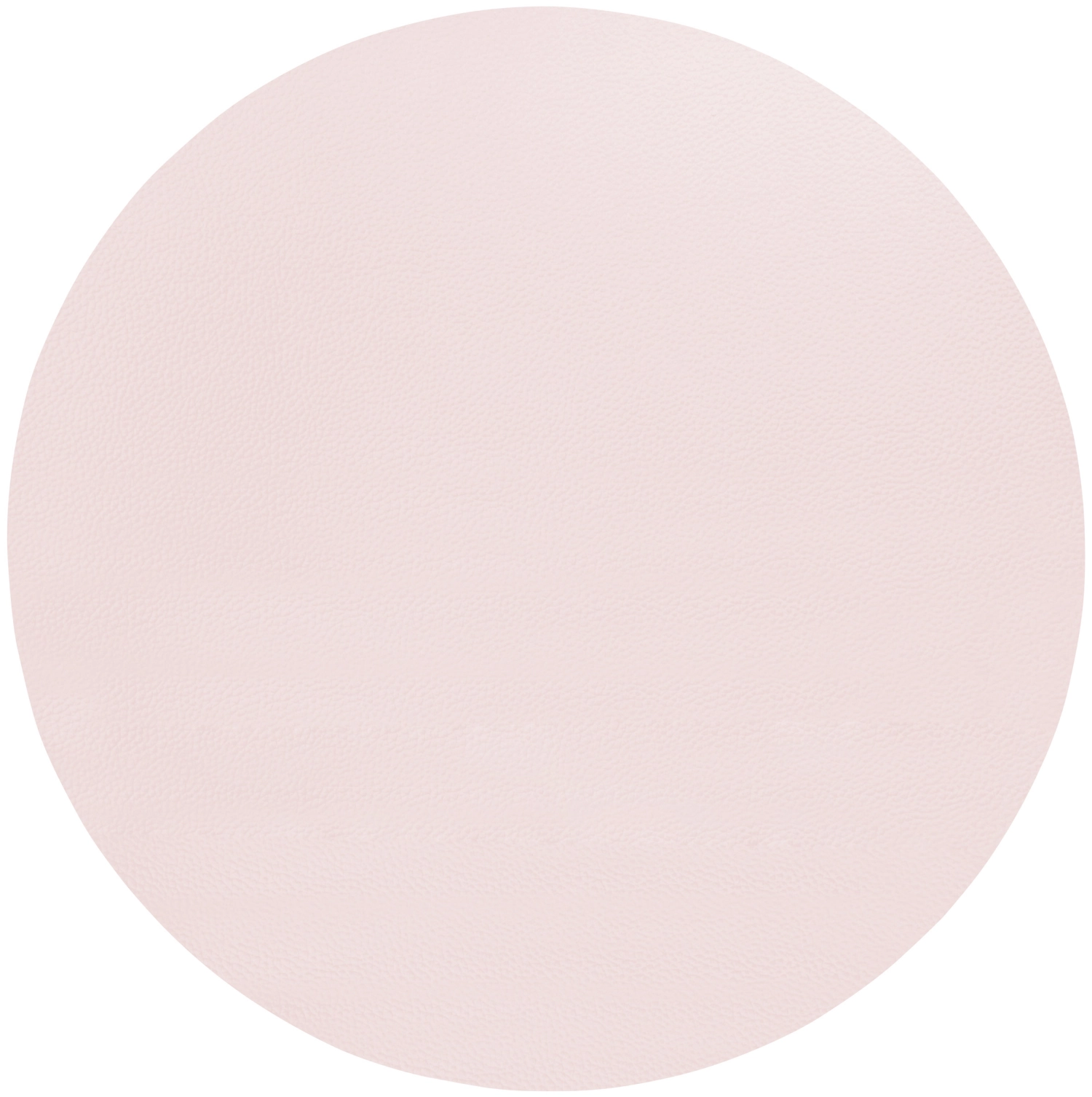 Set de table rond en cuir, rose poudré