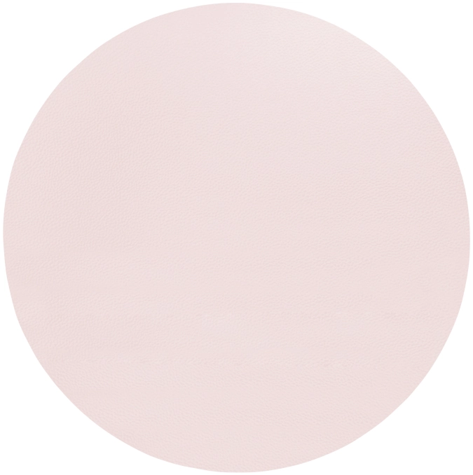 Set de table rond en cuir, rose poudré