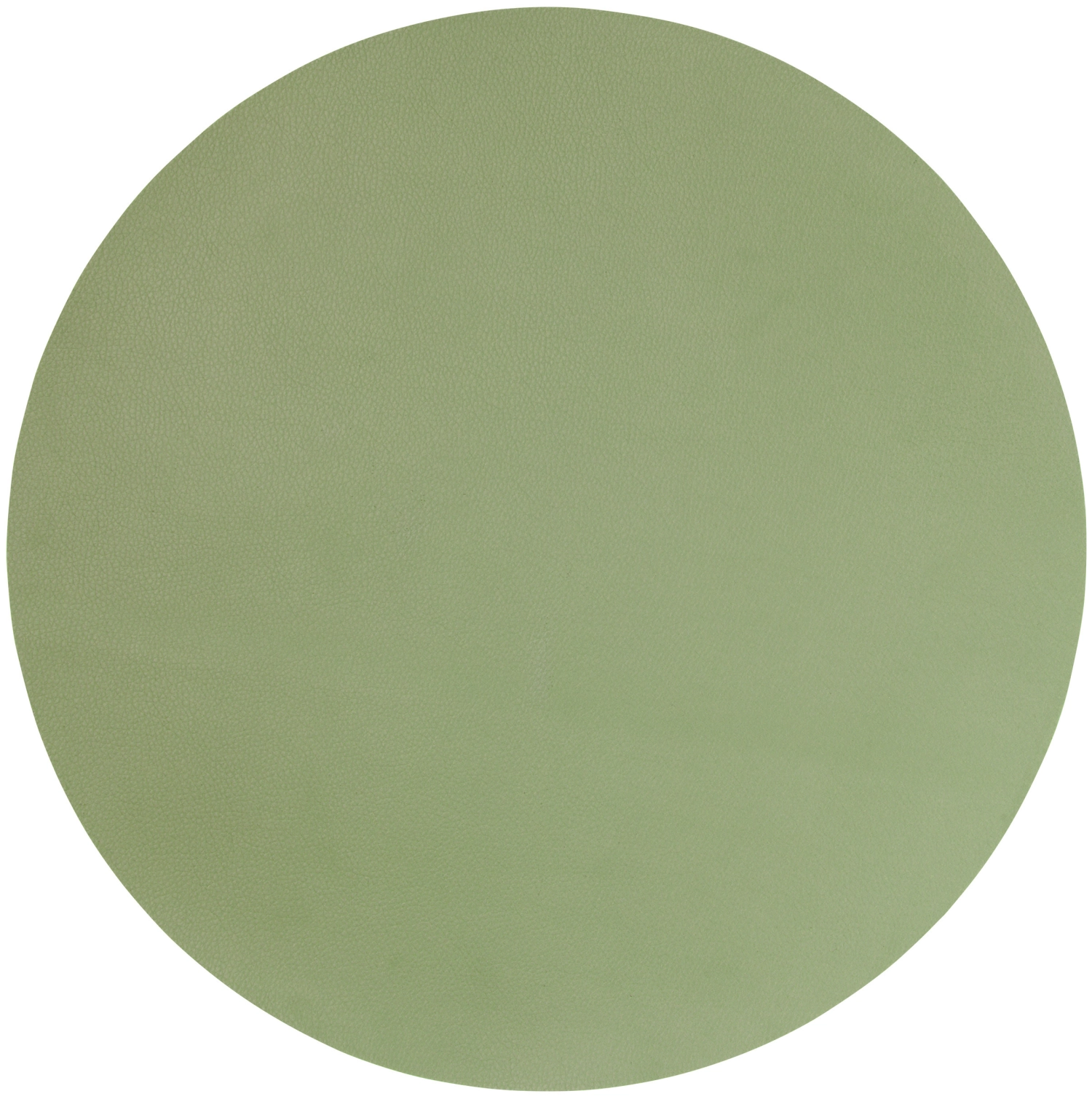 Set de table rond en cuir, sauge