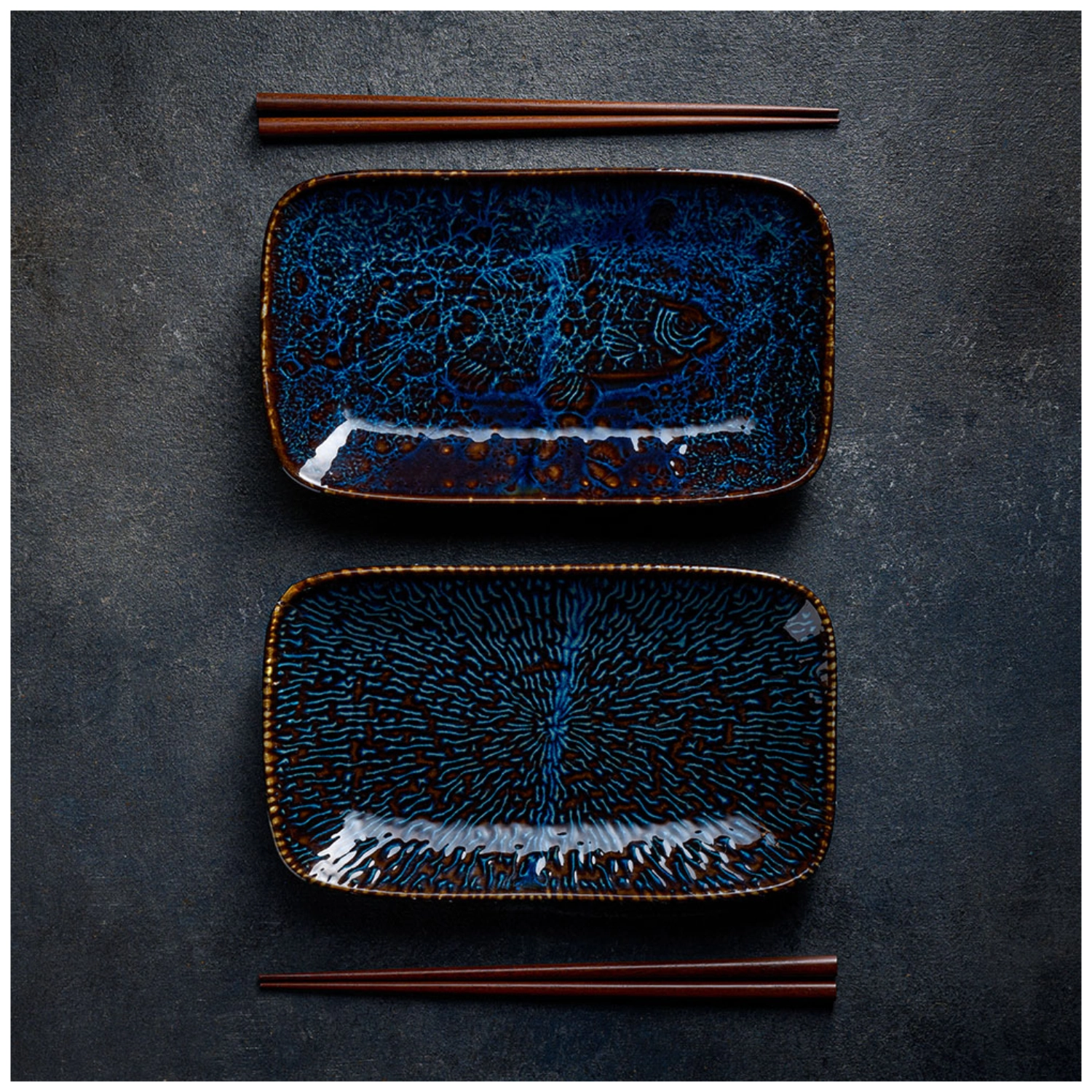 Plateau naturel Cascade Sapphire Blue