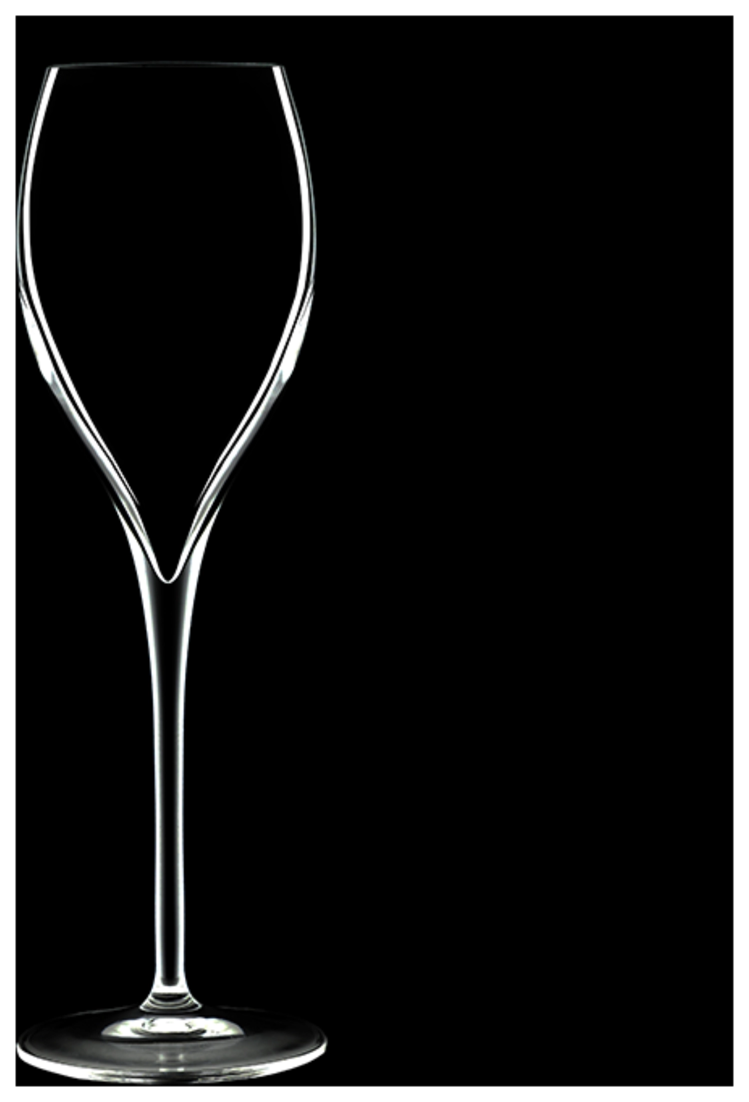 Opale verre à champagne avec point laser