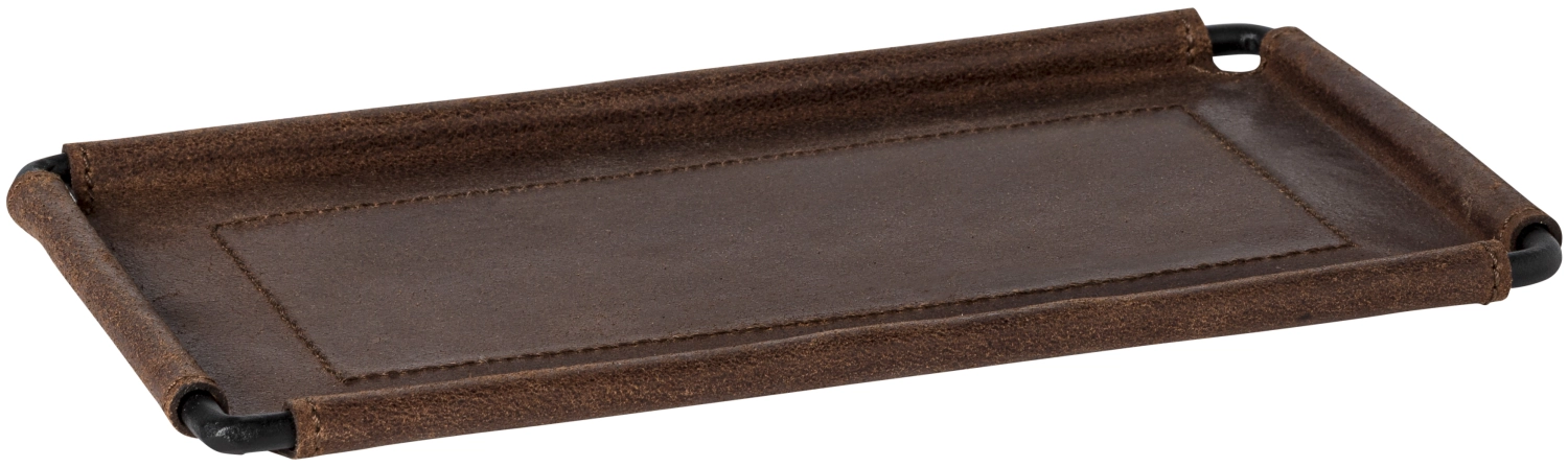 Plateau rectangulaire en cuir