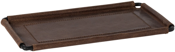 Plateau rectangulaire en cuir