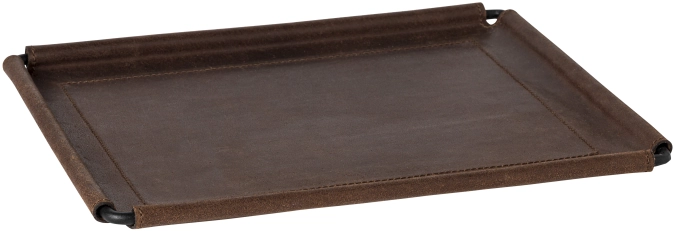 Plateau rectangulaire en cuir
