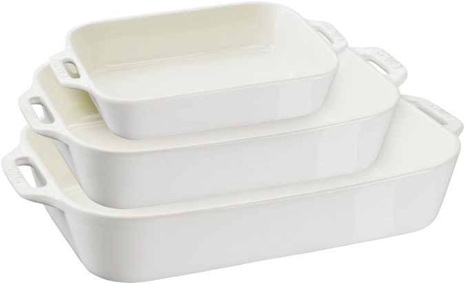 Set de 3 plats à gratin en céramique