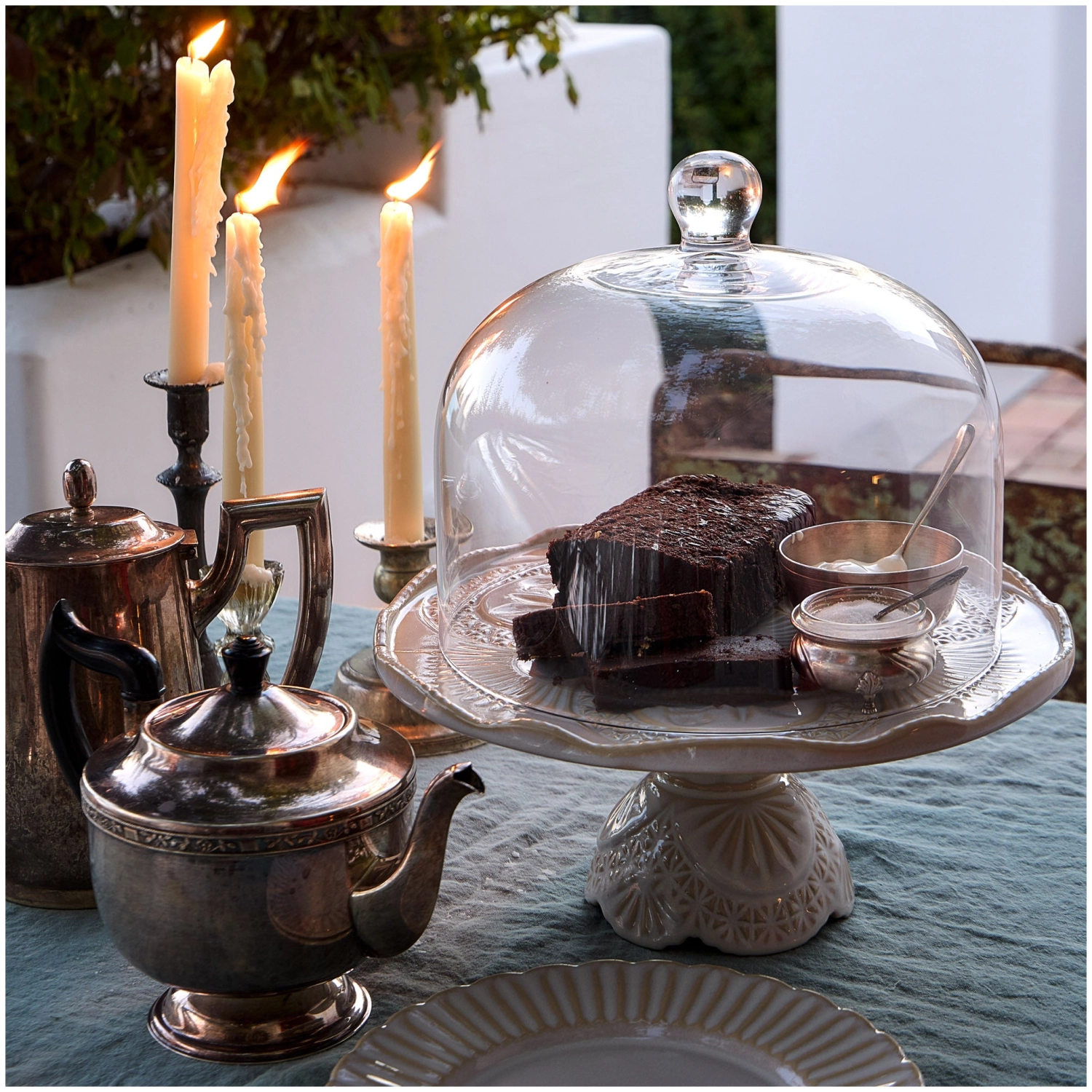 Cristal Assiette sur pied