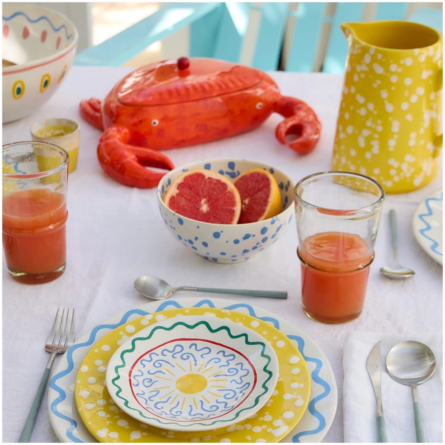 Summer Bliss Servierschale / Centerpiece Krabbe