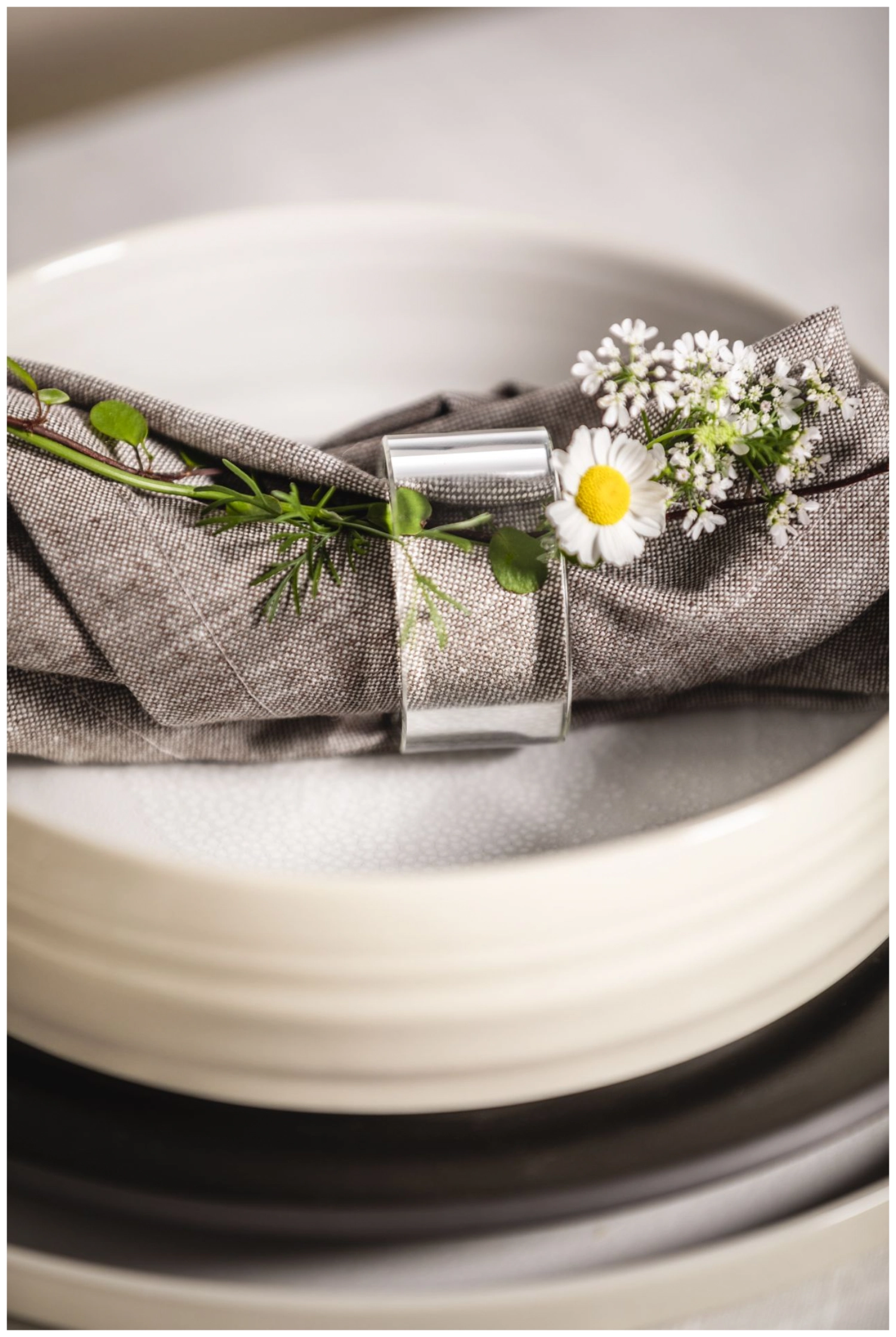 Lot de 2 ronds de serviette