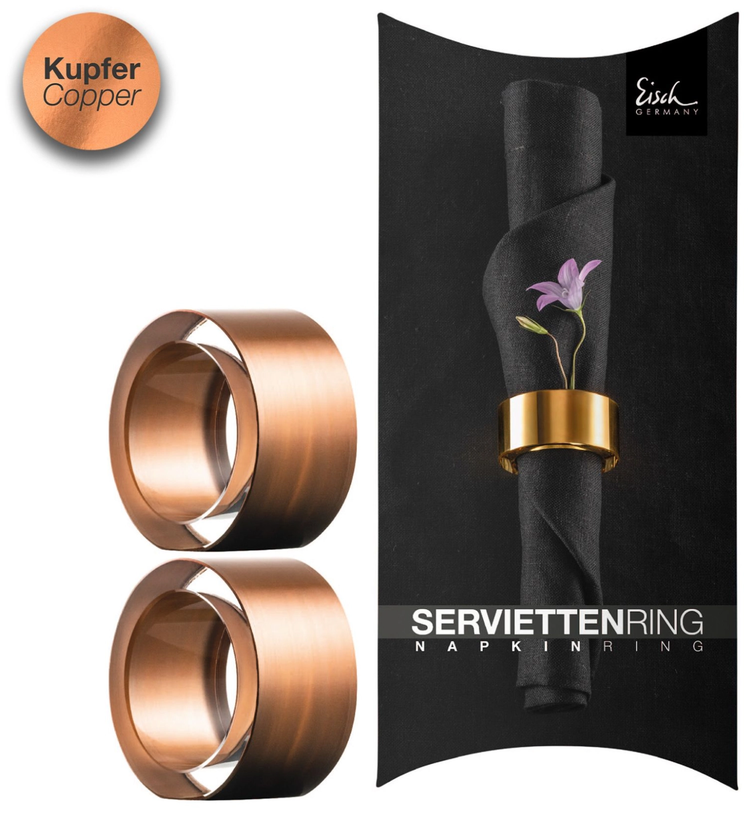 Lot de 2 ronds de serviette Kaya