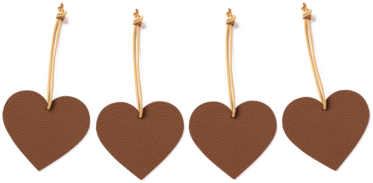 Weihnachtsbaum Schmuck herz cognac