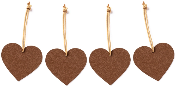 Weihnachtsbaum Schmuck herz cognac