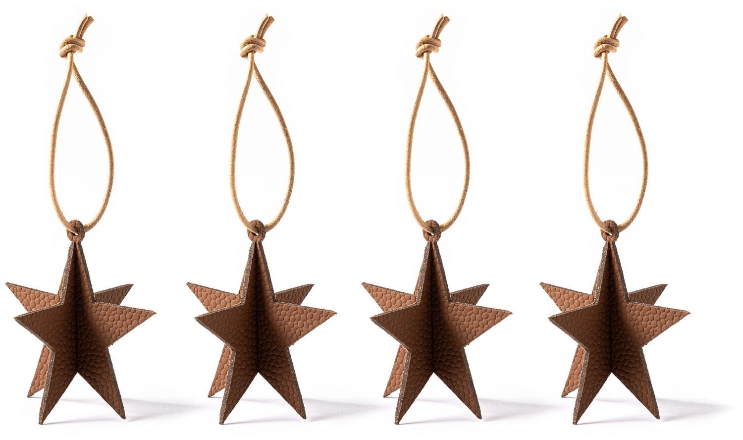 Weihnachtsbaum Schmuck stern cognac