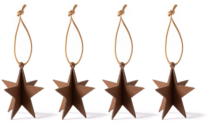 Weihnachtsbaum Schmuck stern cognac