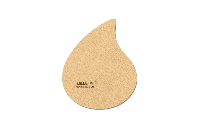 Dessous-de-verre goutte beige