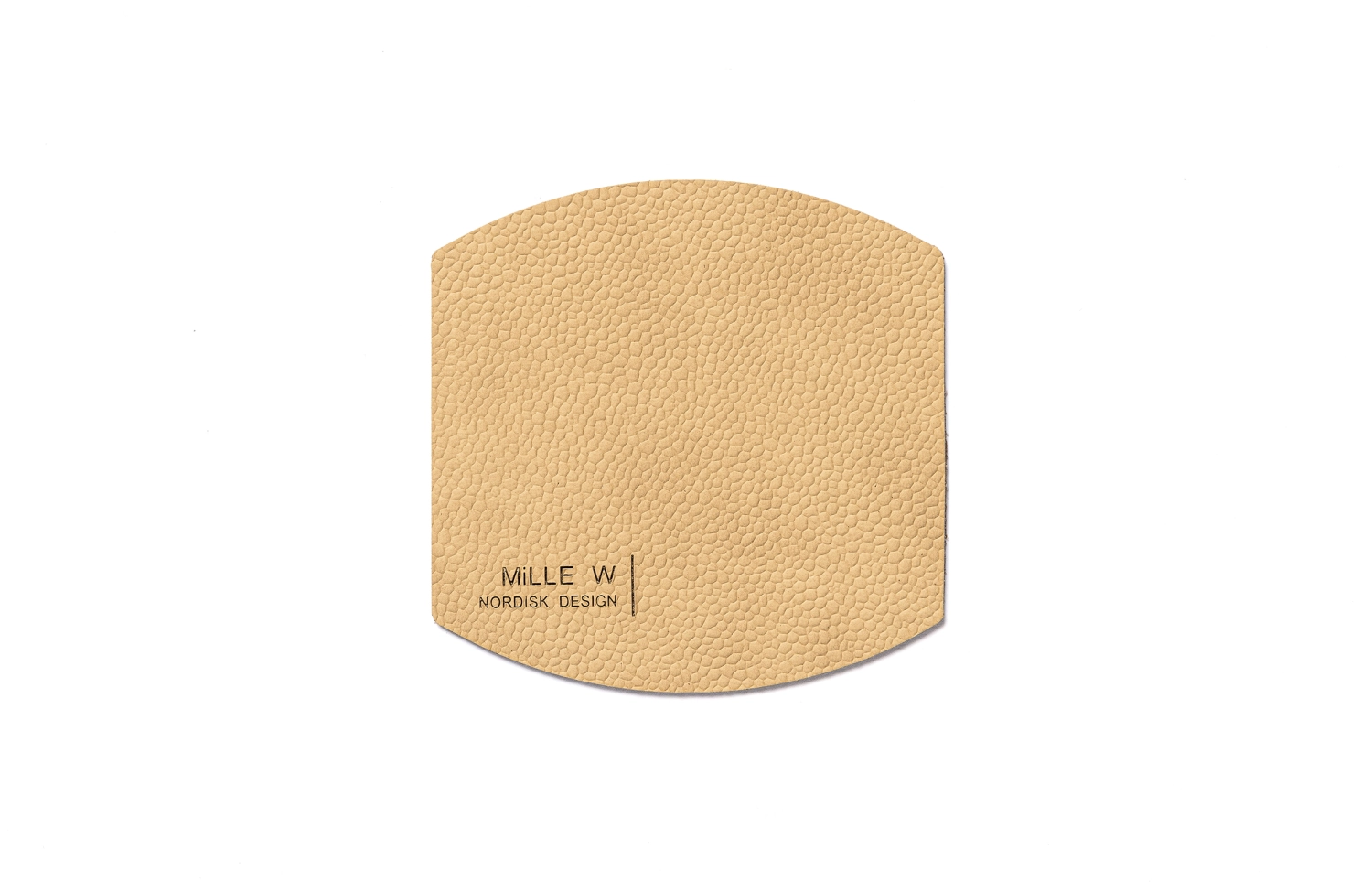 Dessous-de-verre ovale beige