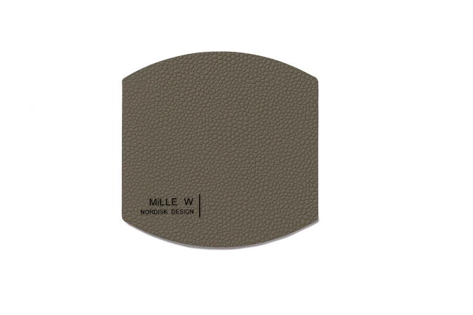 Dessous-de-verre ovale gris