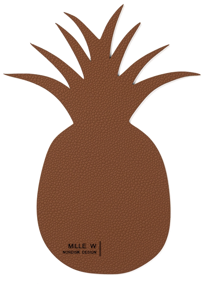 Sous-verre Ananas cognac