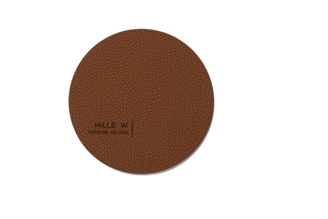 Dessous-de-verre rond cognac
