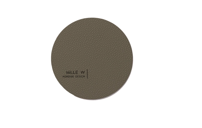 Dessous-de-verre rond gris