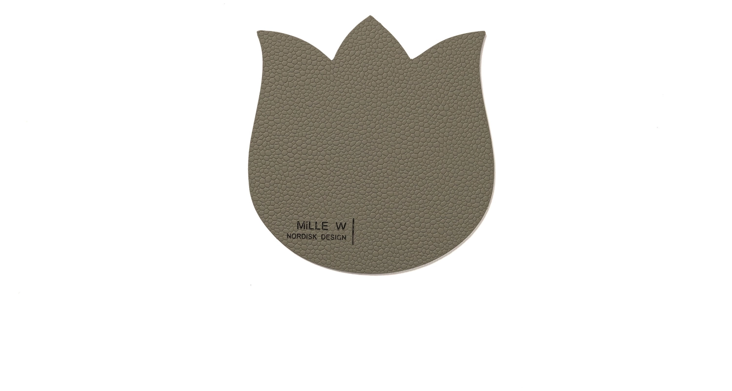 Dessous-de-verre tulipe gris