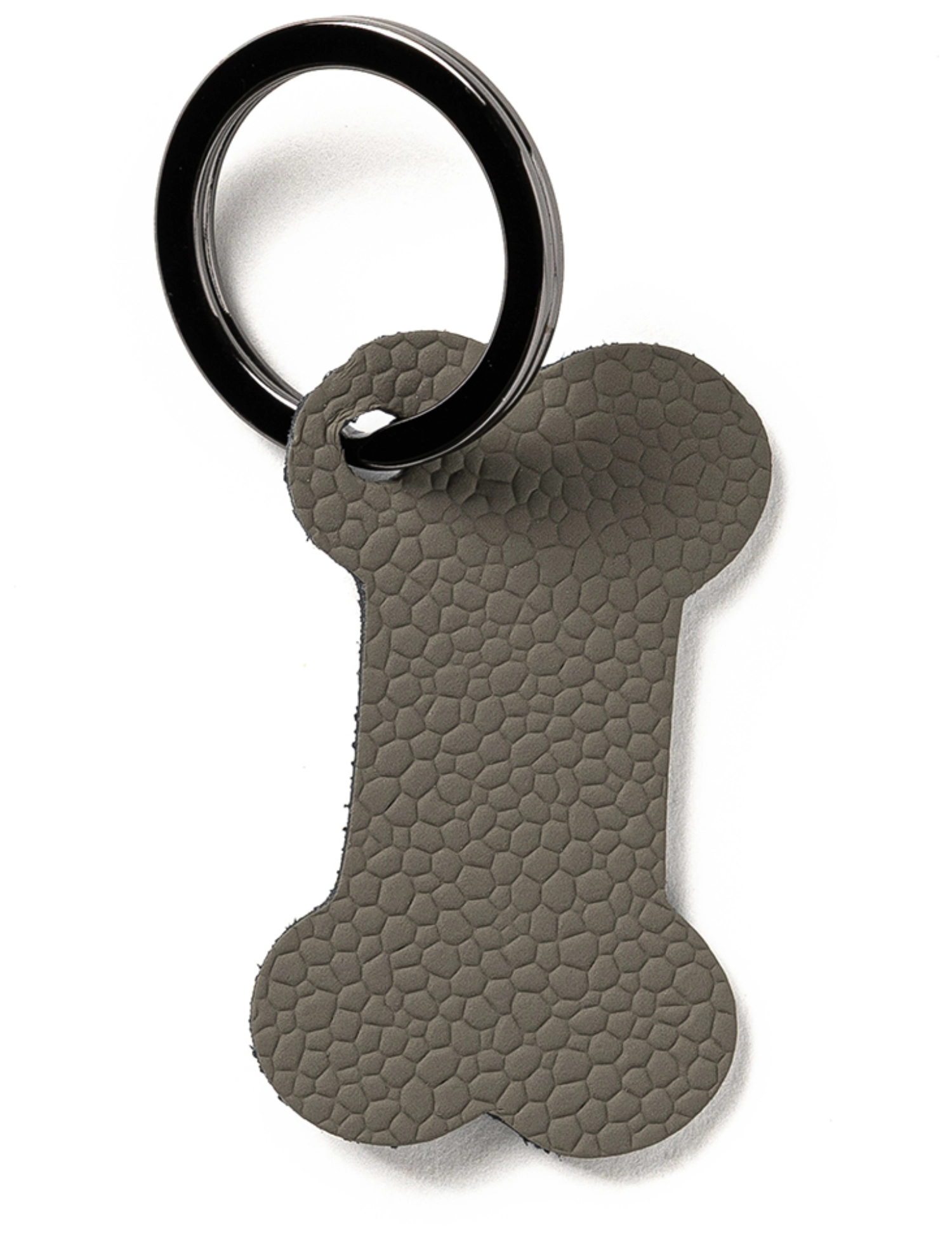 Porte-clés os de chien gris