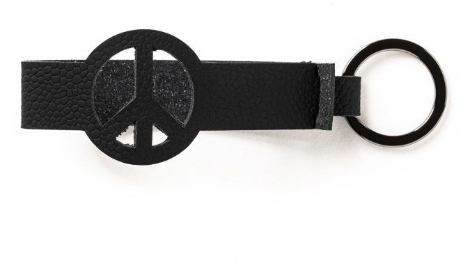 Porte-clés Peace nickel noir