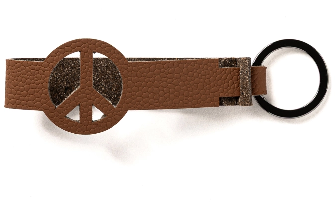 Schlüsselanhänger Peace nickel
