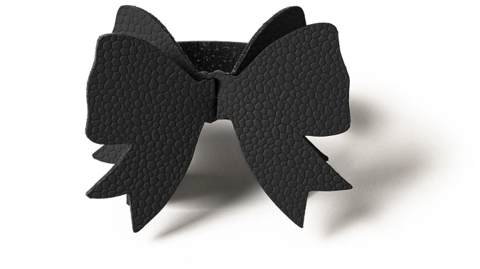Rond de serviette nœud noir