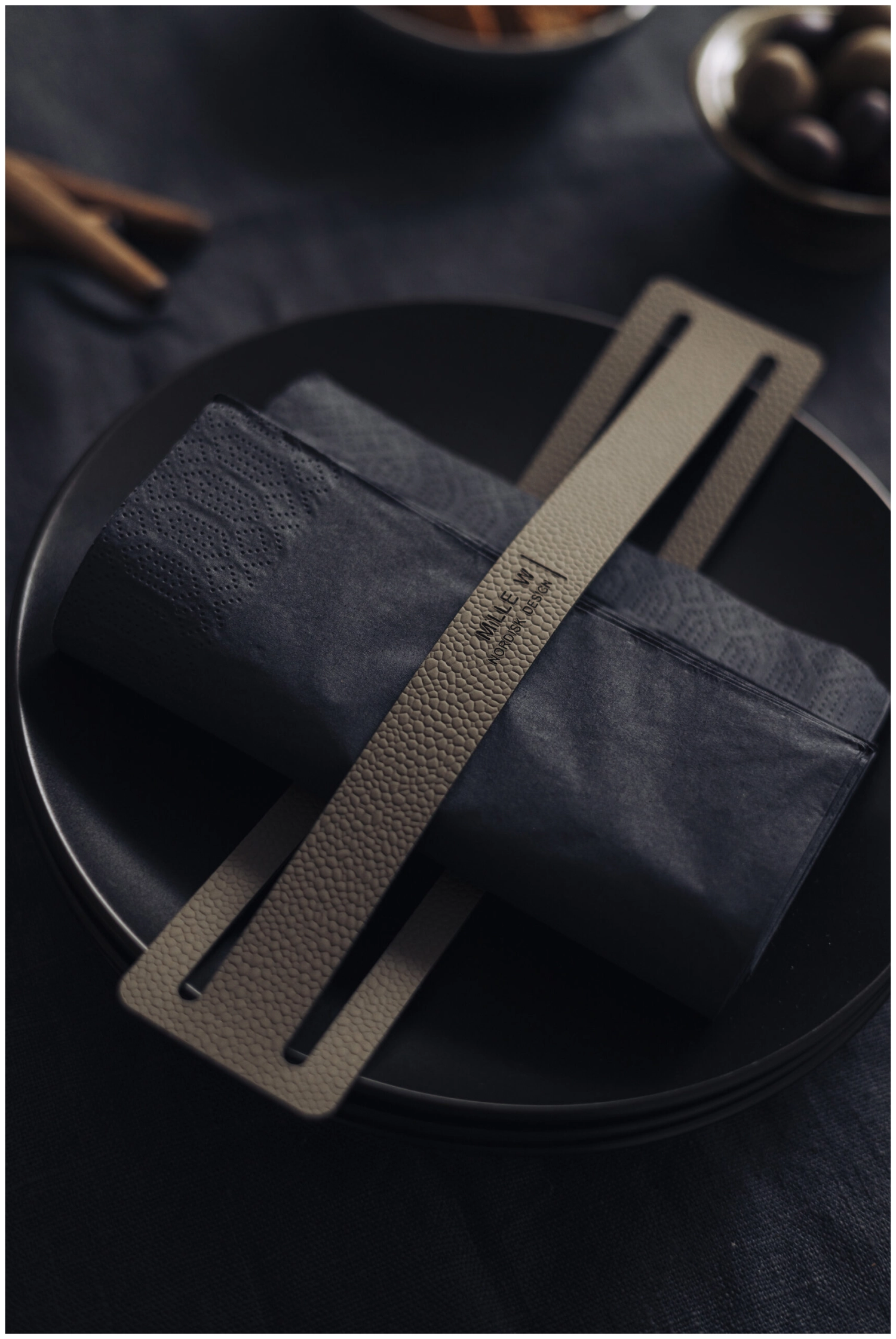 Porte-serviette pique-nique gris