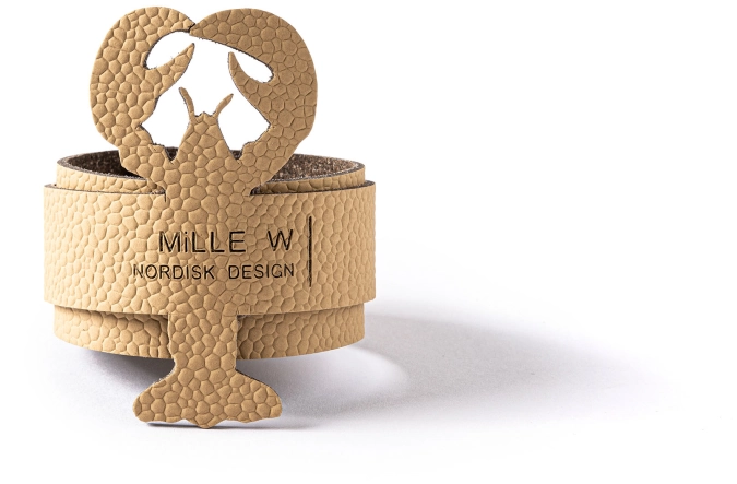 Rond de serviette homard beige