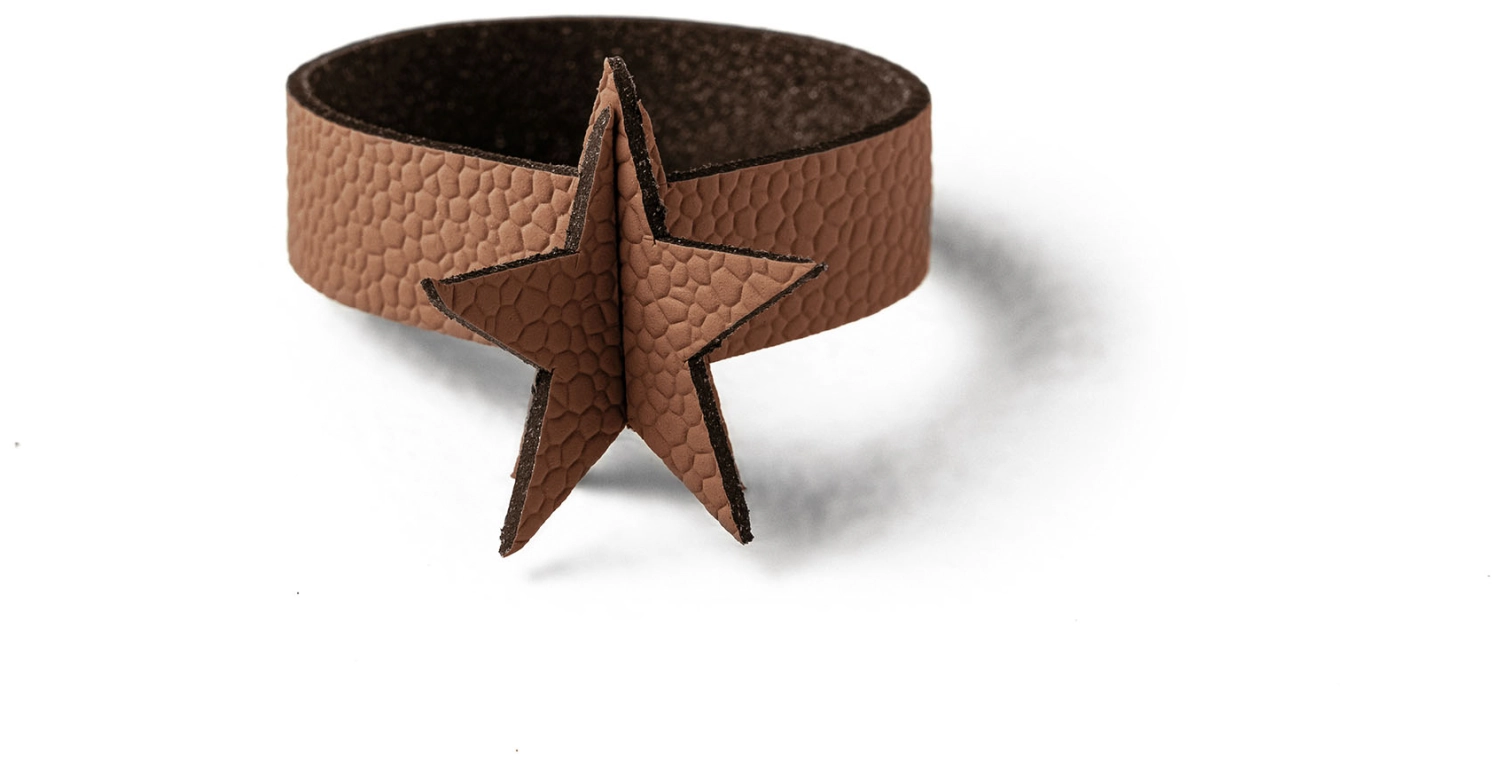 Rond de serviette Étoile cognac