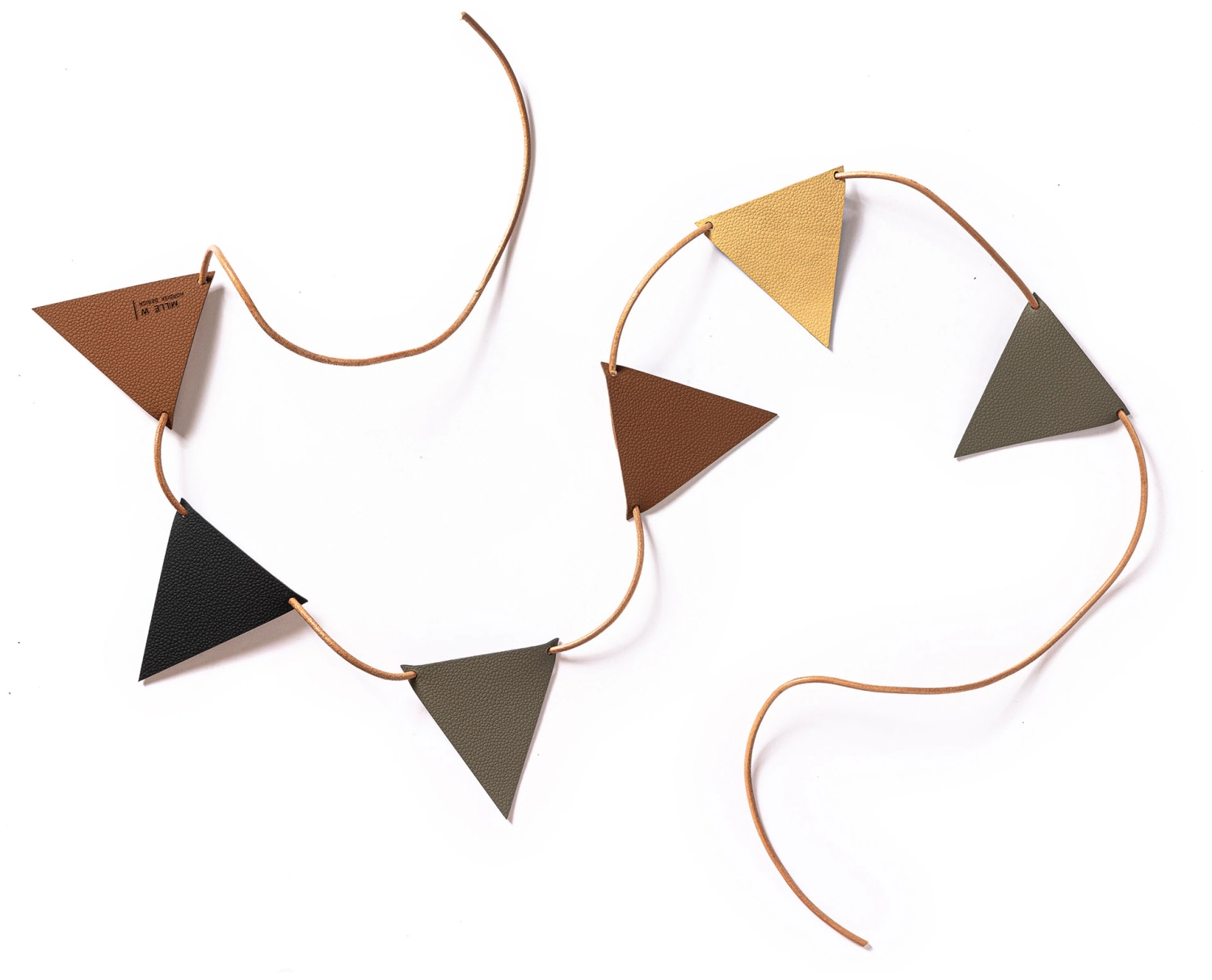 Guirlande de fanions 3 m beige