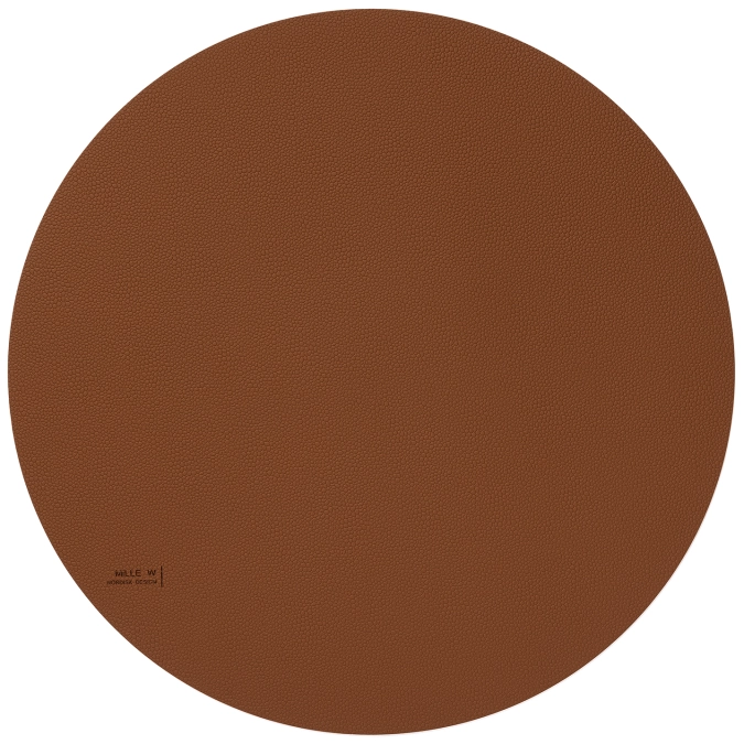 Set de table rond 40 cm cognac