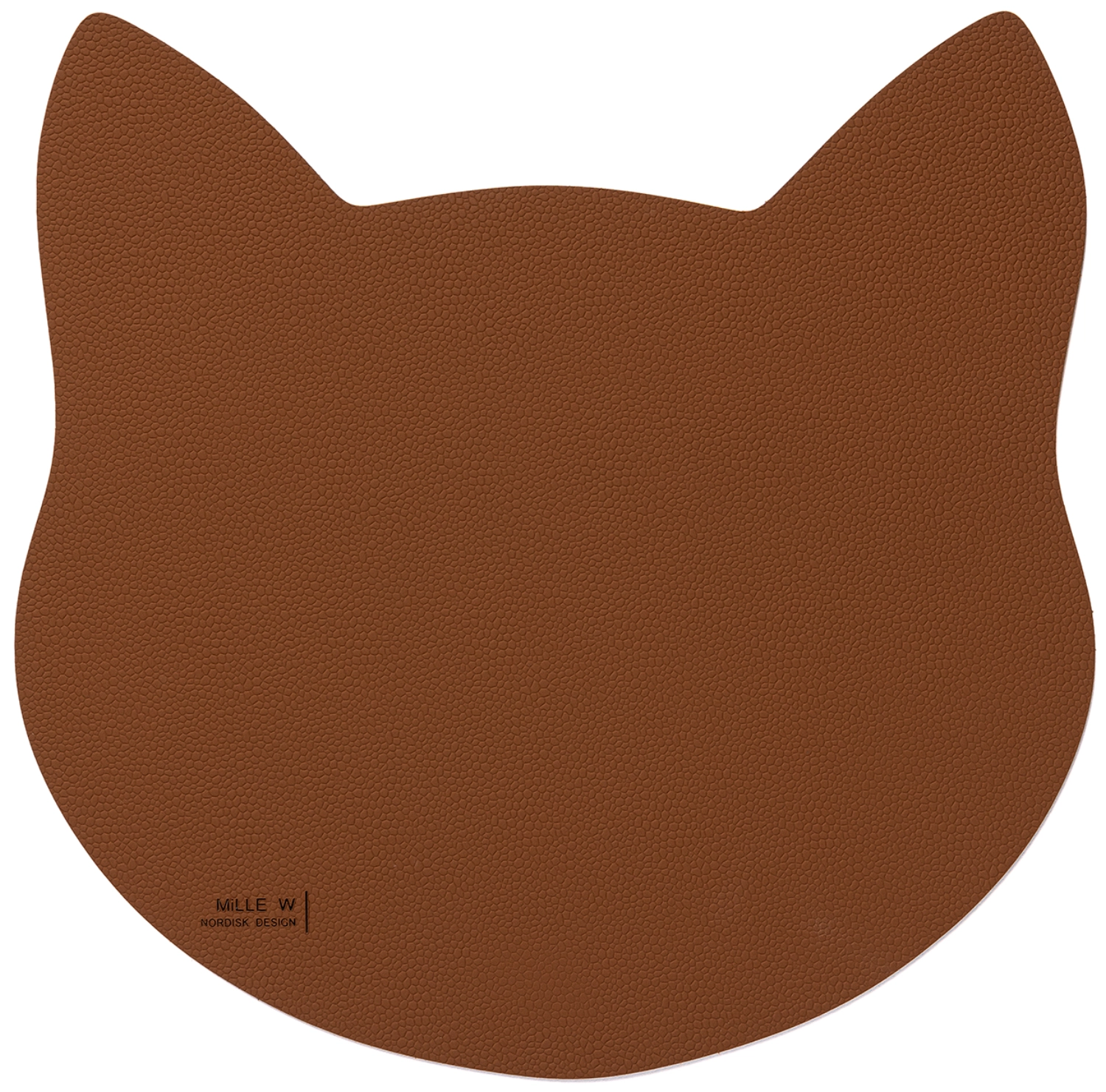 Tapis pour gamelle chat 30 x 22 cm M cognac