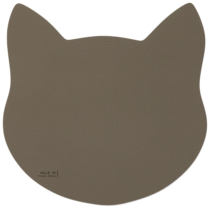 Tapis pour gamelle chat 30 x 22 cm M gris
