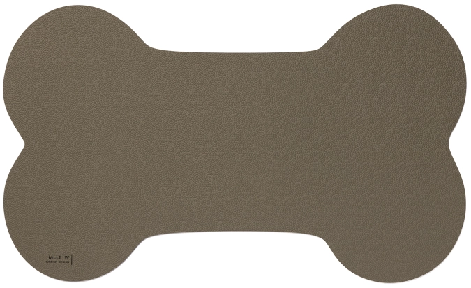 Tapis pour gamelle chien 50x30cm M gris