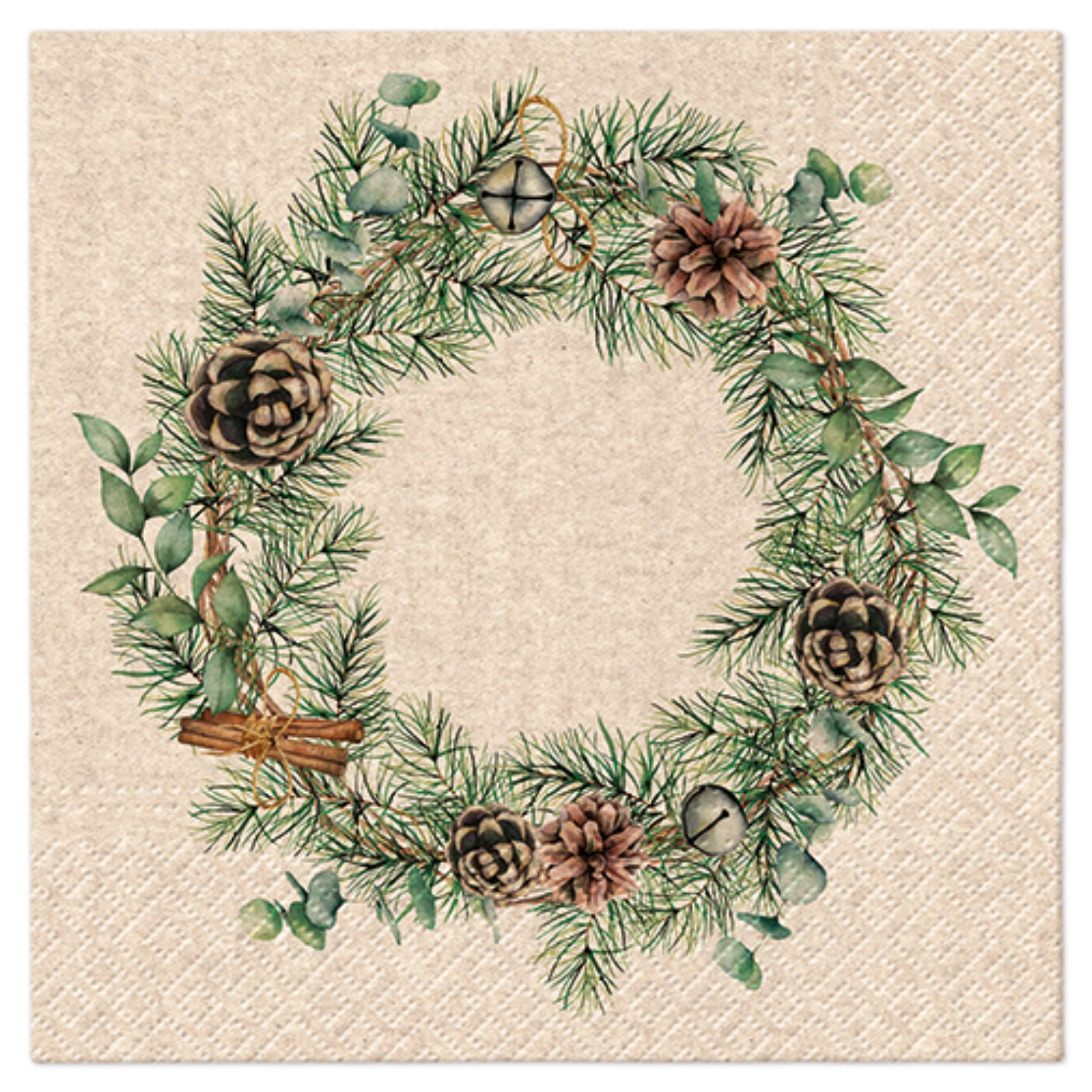 Servietten Lunch 20x We care Christmas Garland, 33x33cm