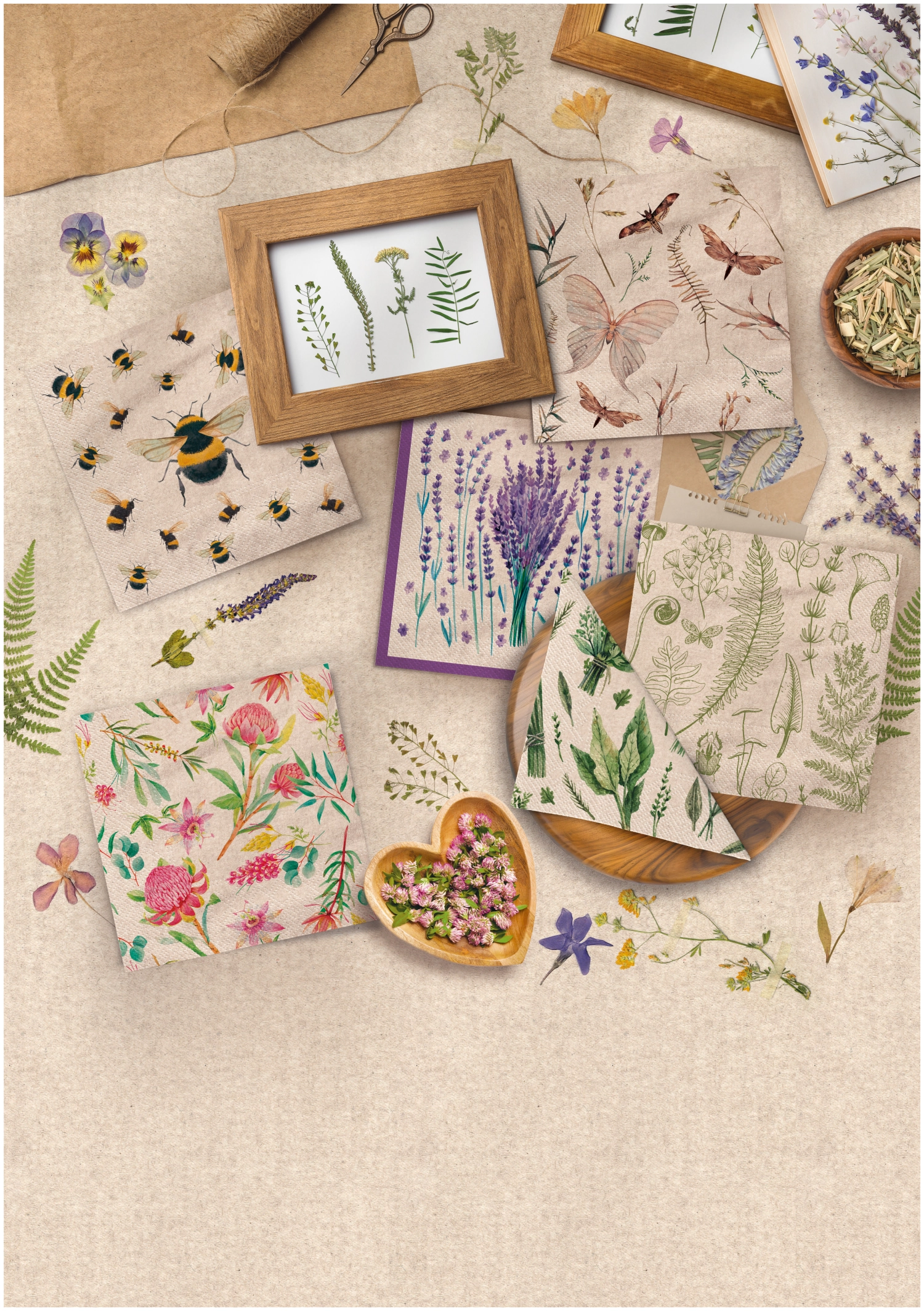 Serviettes Lunch 20x We care Dancing Bees, 33x33cm