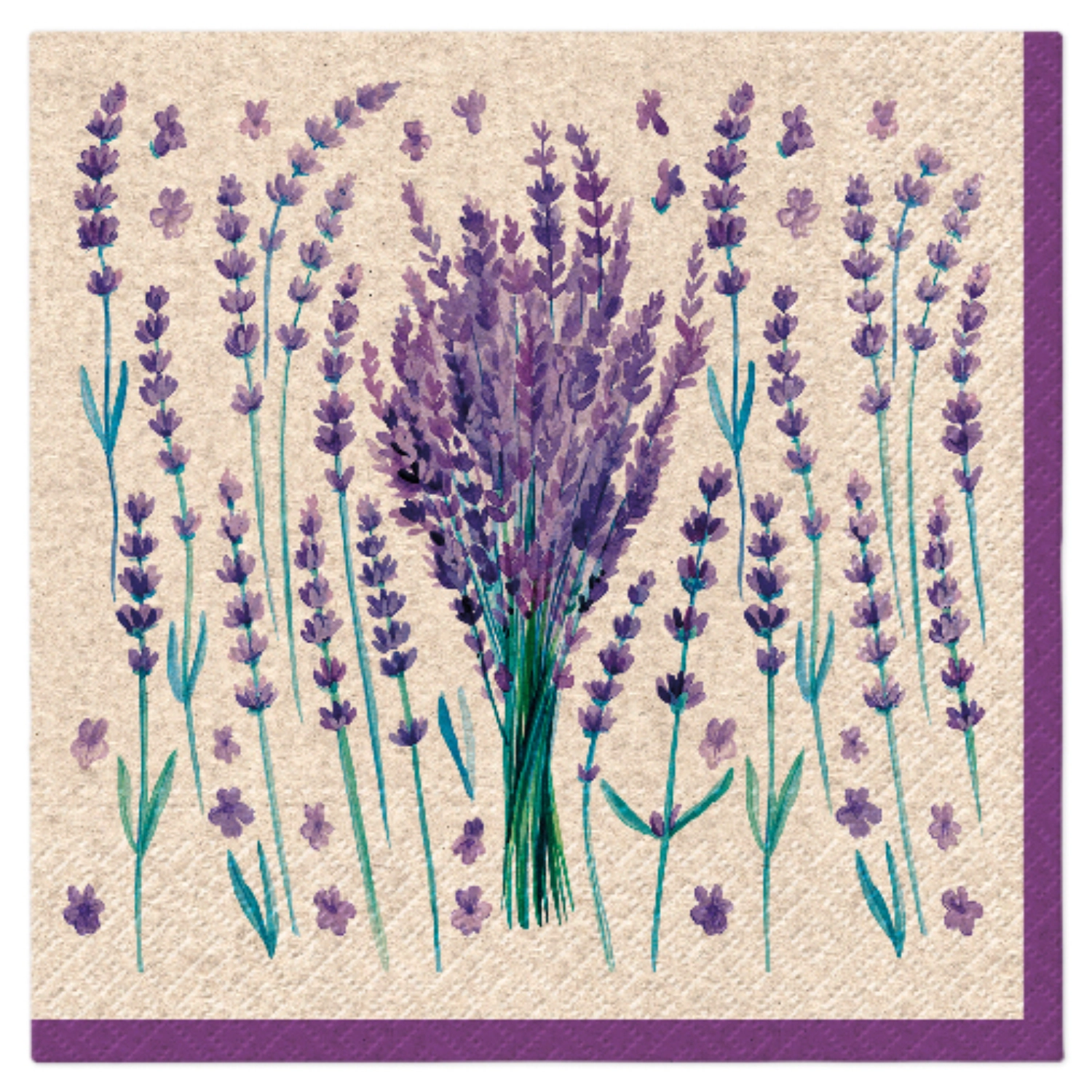 Servietten Lunch 20x We care Lavender Charm, 33x33cm