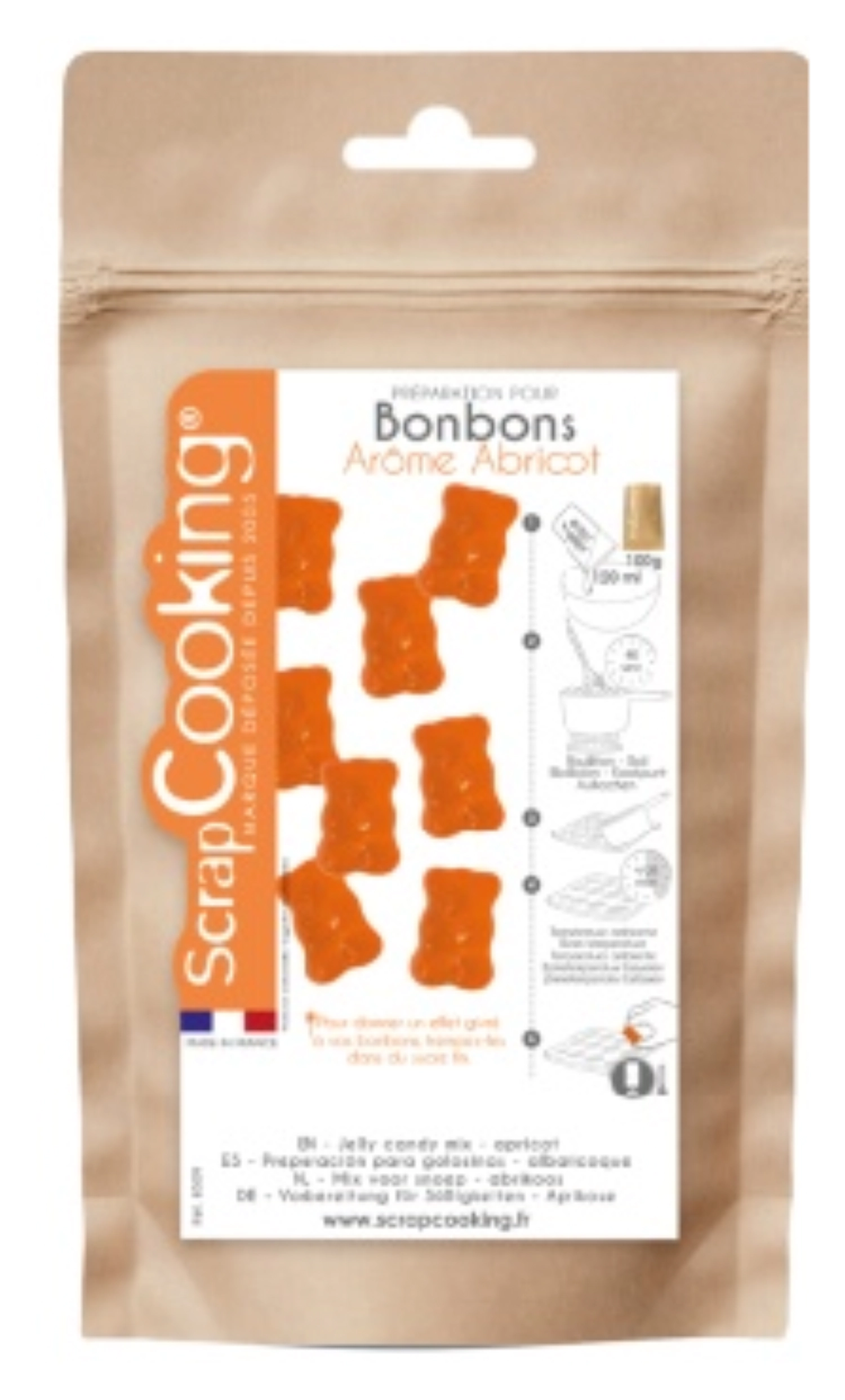 Préparation pour bonbons abricot