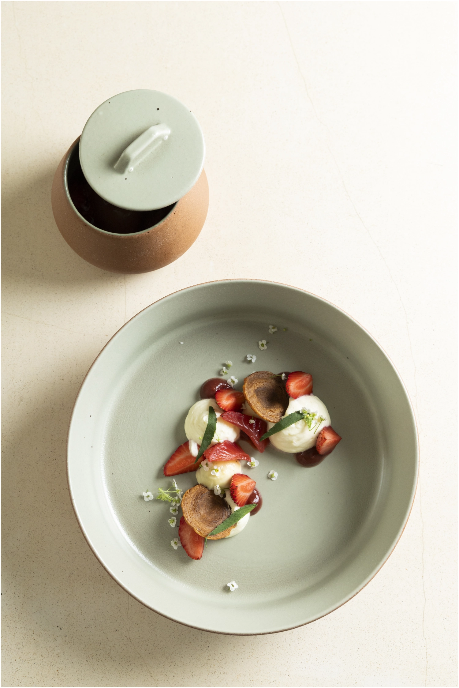 Contre-Jour Zuckerdose mit Deckel