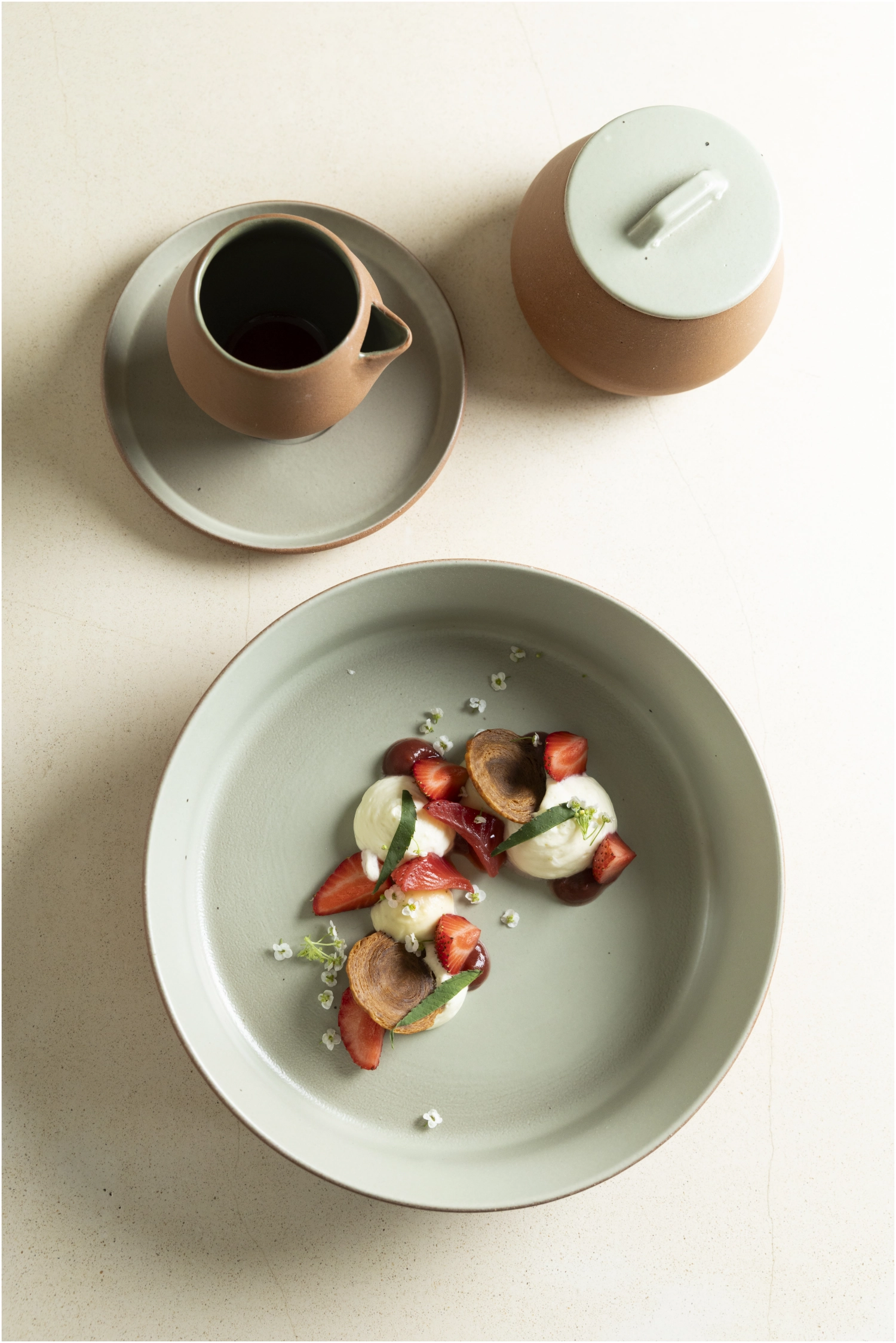 Contre-Jour Zuckerdose mit Deckel