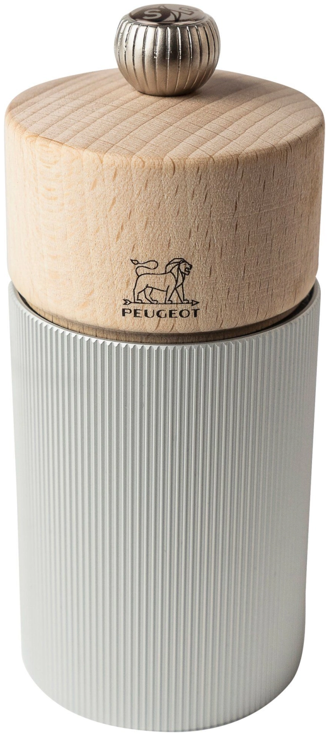 Peugeot Line Salzmühle Naturholz/Aluminium 12cm