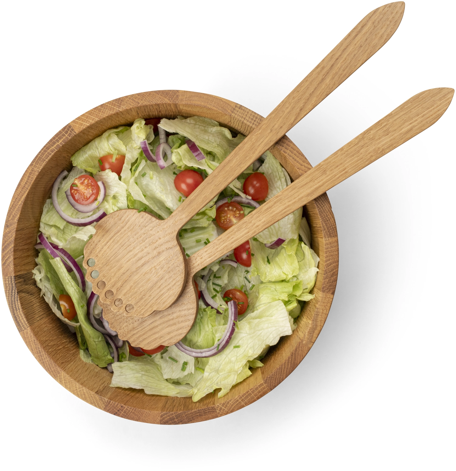 Couverts à salade chêne