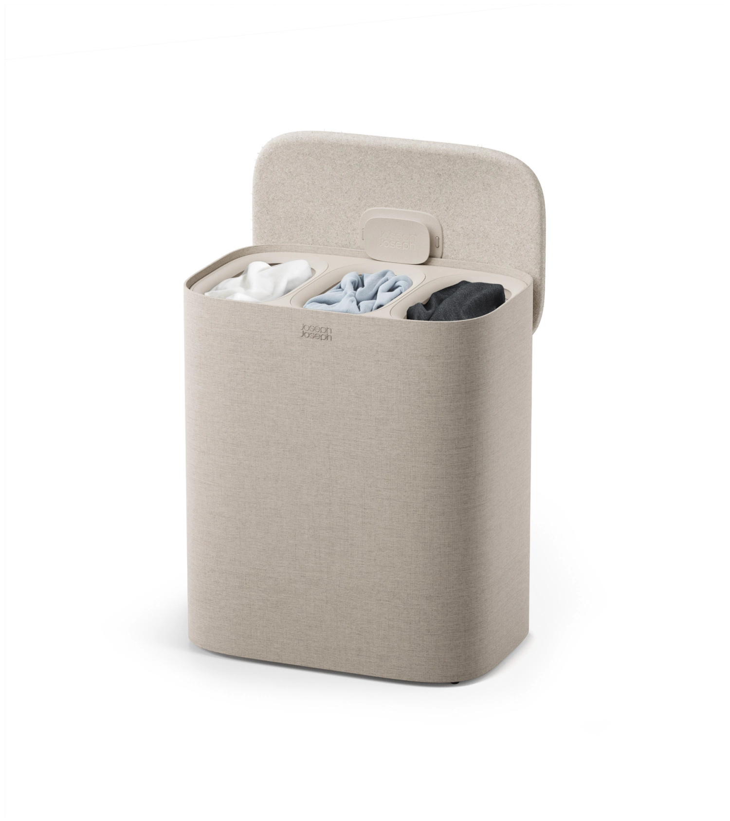 Tota Trio 90l panier à linge 3x30l pale mushroom