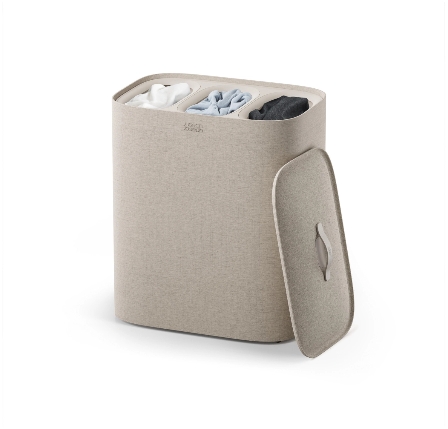 Tota Trio 90l panier à linge 3x30l pale mushroom