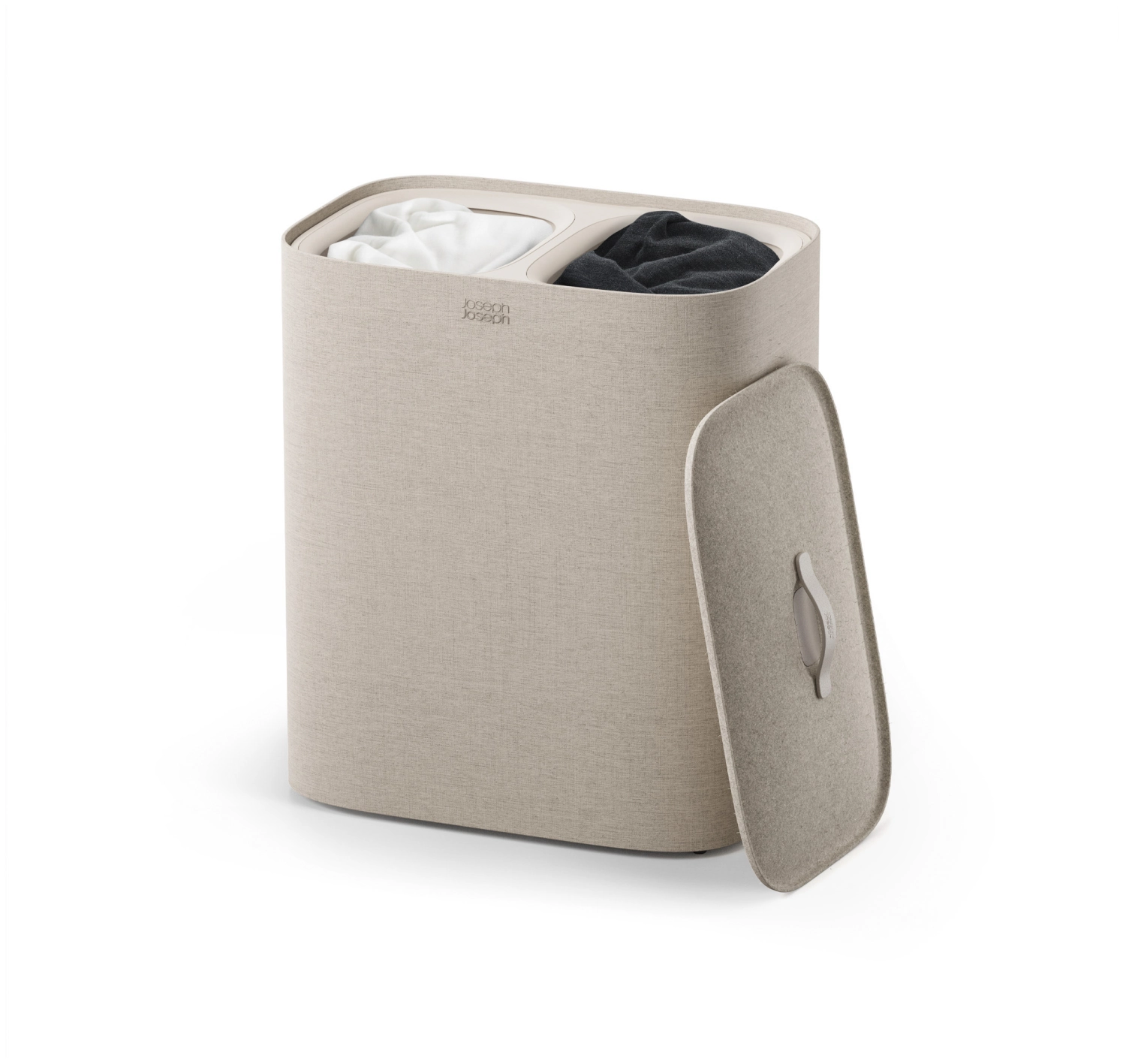 Tota Twin 90l panier à linge 2x45l pale mushroom