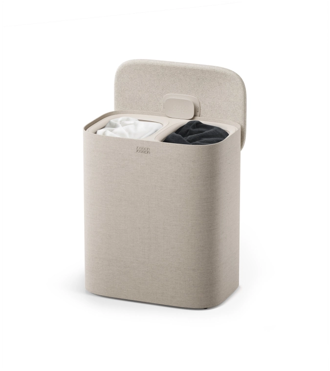 Tota Twin 90l panier à linge 2x45l pale mushroom