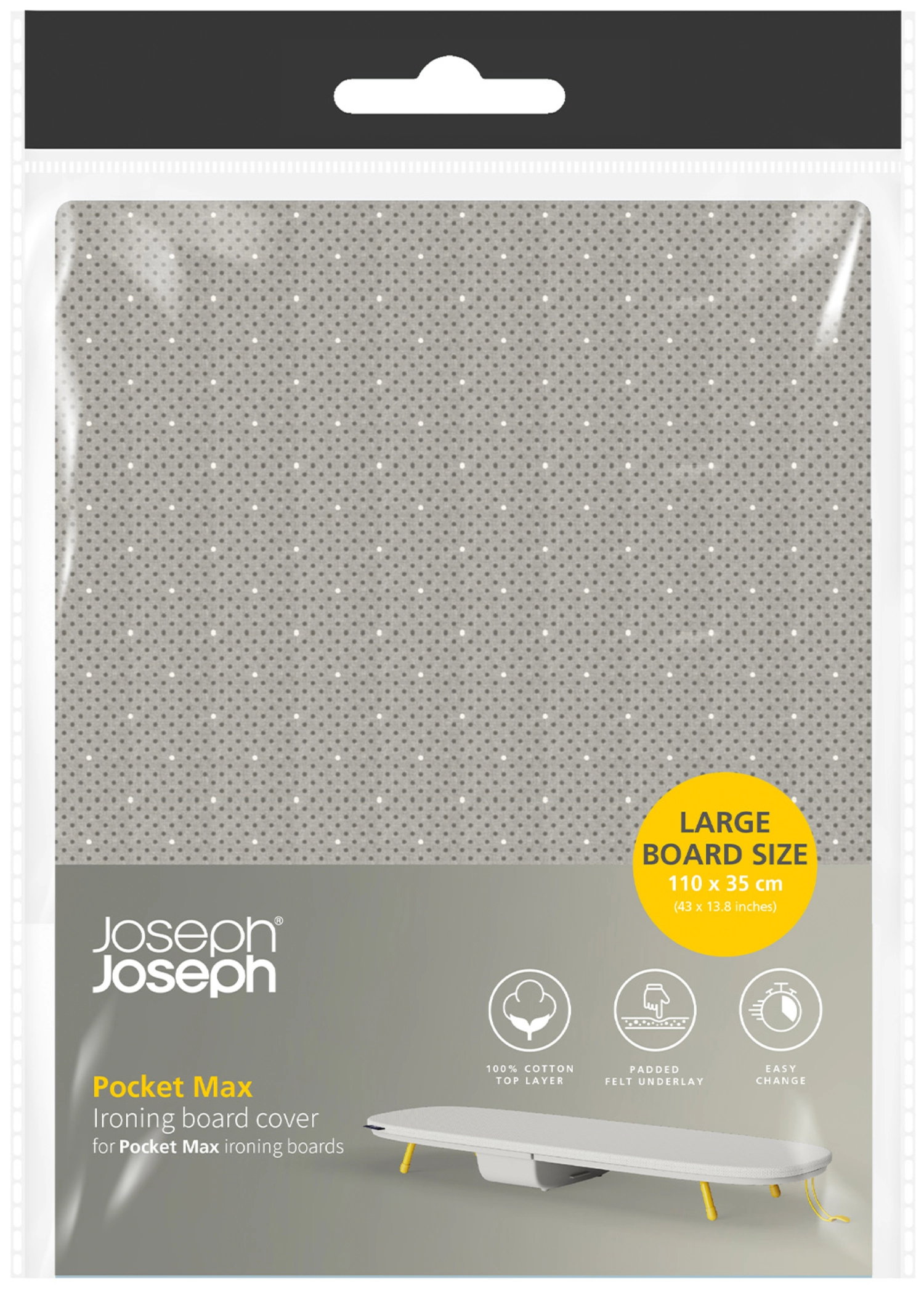 Pocket Max housse de planche à repasser gris