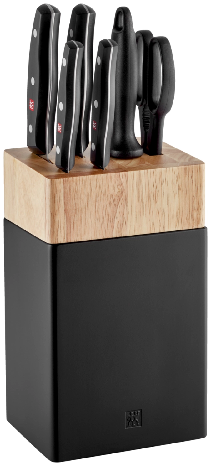 7tlg. Signature Messerblock Birke mit Wetzstahl